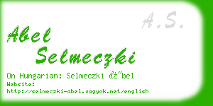 abel selmeczki business card